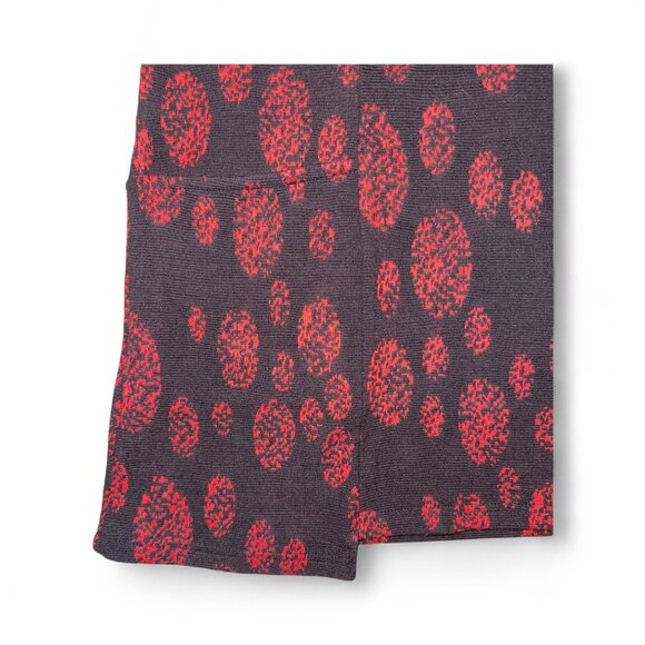 Creation Red & Black Long Sleeve Collared Ribbed Knit Tunic Women's XL - Picture 7 of 11